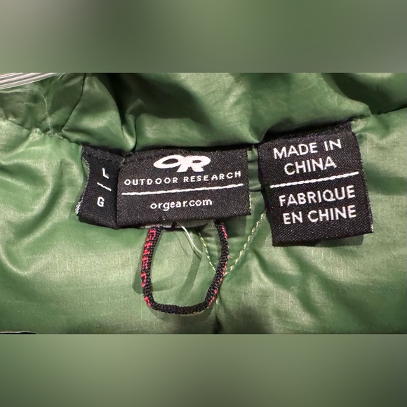 Outdoor Research Puffer Vest. Lime Green - Picture 3 of 9